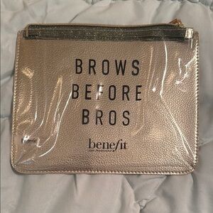 Benefit Gold Cosmetic Pouch